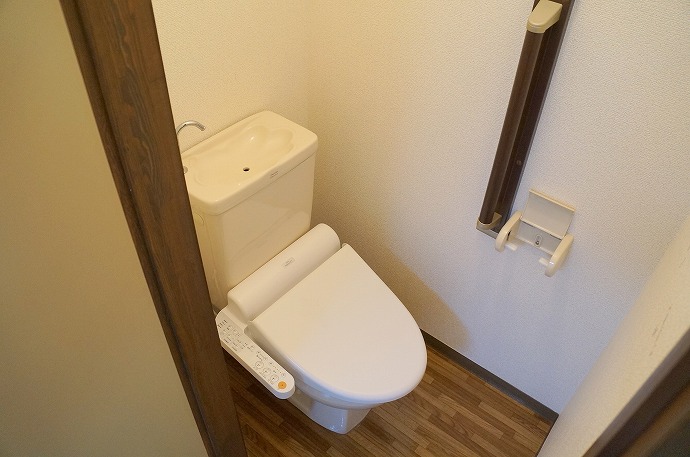 Toilet. Washlet is with