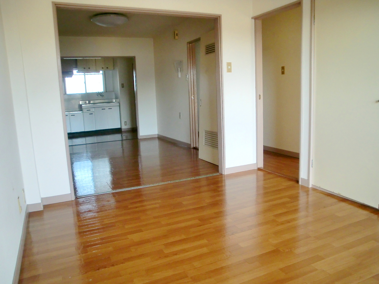 Living and room. You can use spacious and sunny well of removing the partition. 