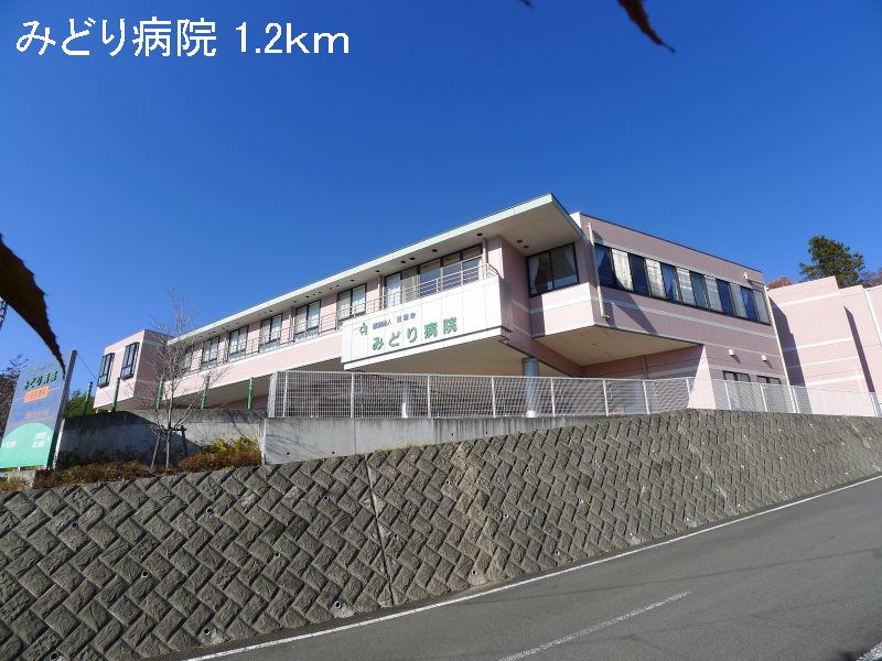 Hospital. 1200m until the green hospital (hospital)