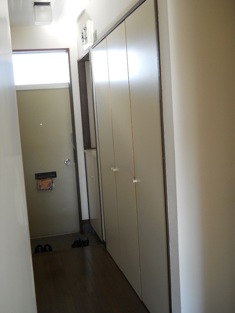 Receipt. Closet in the hallway (on the right). This storage is quite convenient.