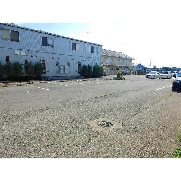 Parking lot. Effortlessly parking because wide