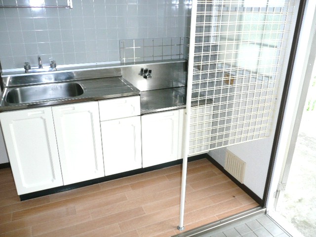 Kitchen. Stylish kitchen door I feel the festive atmosphere