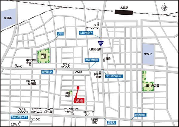 Local guide map.  ※ Near the guide map