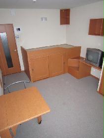 Living and room. Shooting from the window side / With bets / Bet bottom storage