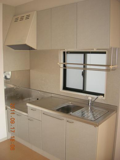 Kitchen. Bright kitchen with a window