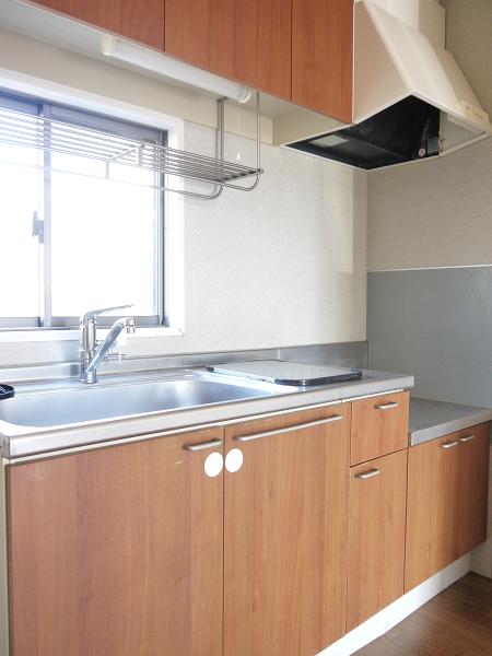 Kitchen. A window with Bright kitchen