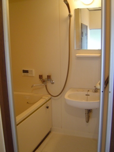 Bath. Wash basin and a bathroom together