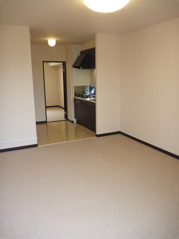 Living and room. Stylish counter side