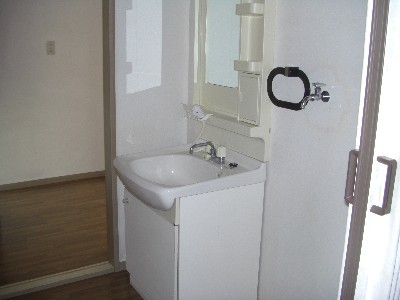 Washroom. Independent wash basin, Shower