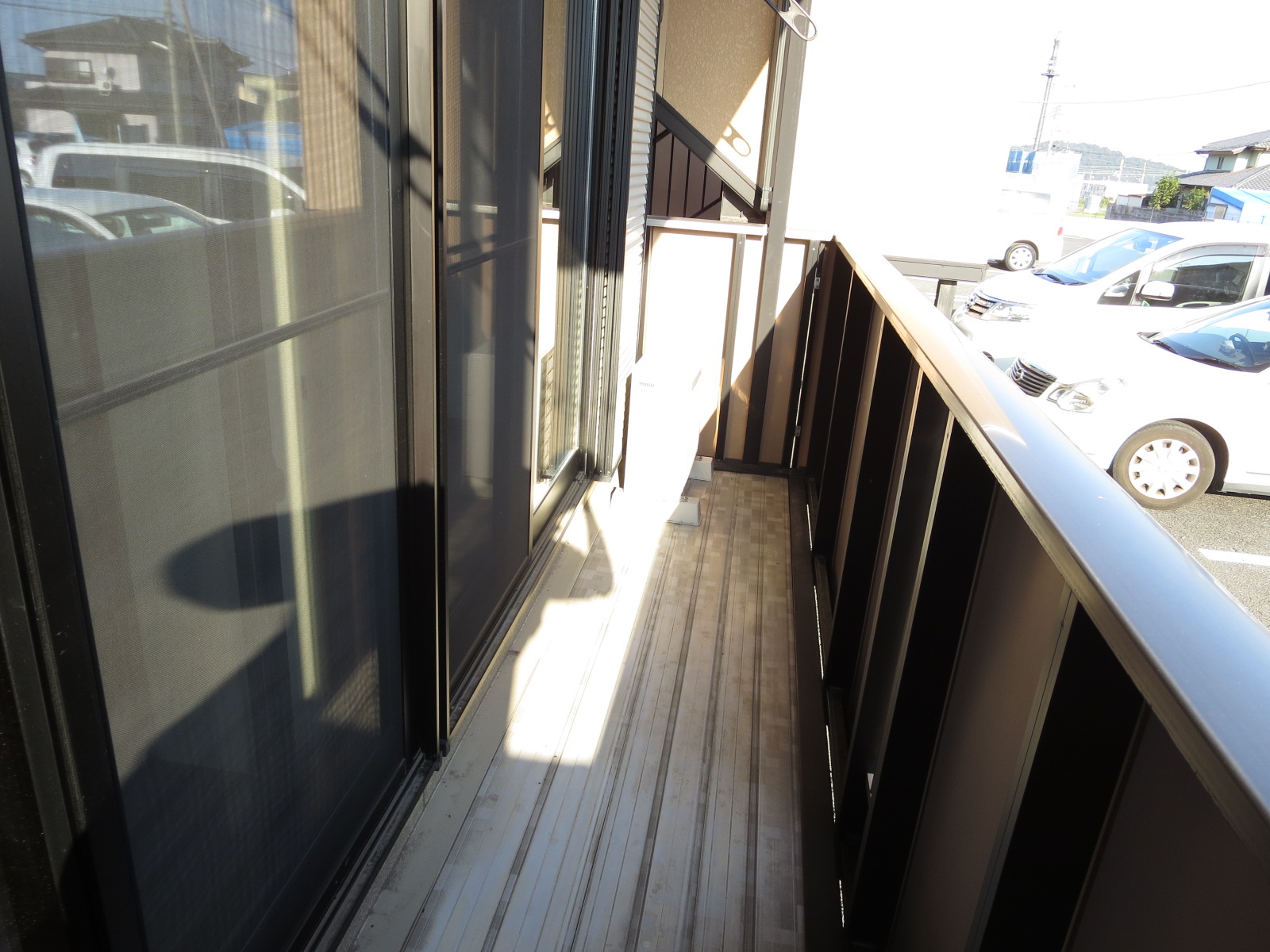 Balcony. It will be out of the 2 rooms. 