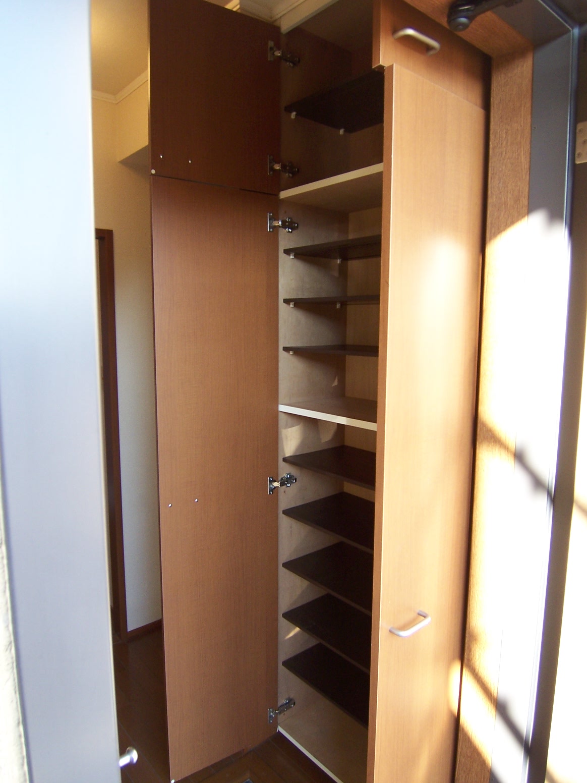 Entrance. Amount of storage rich shoe box