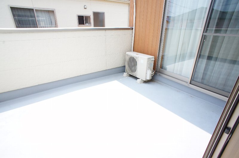 Balcony. Bright and wide balcony