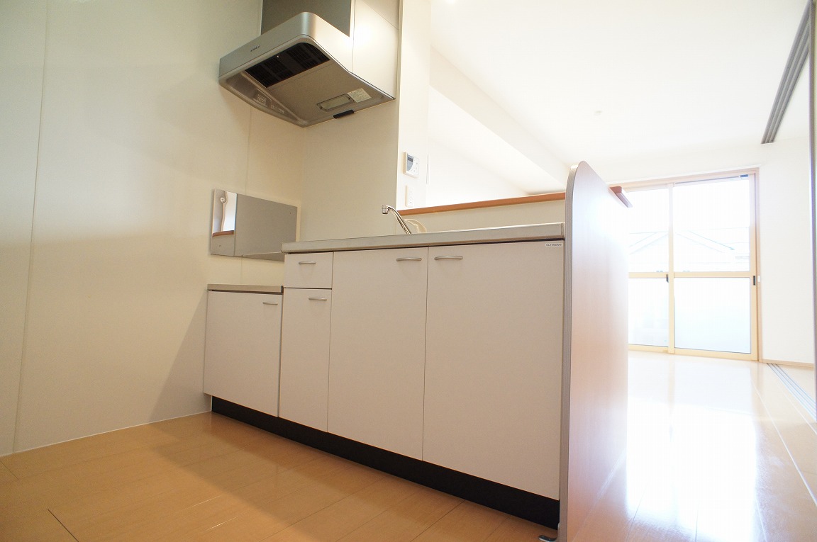 Kitchen. Fun cooking face-to-face kitchen