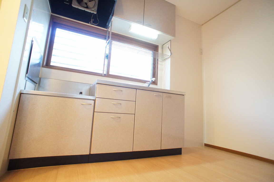 Kitchen. Bright kitchen there is a window