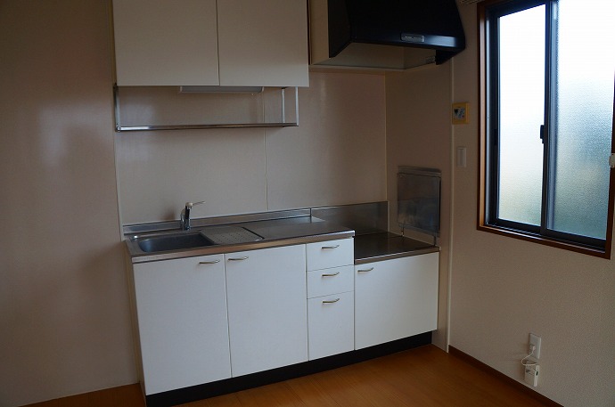 Kitchen. Simple kitchen in which the white tones