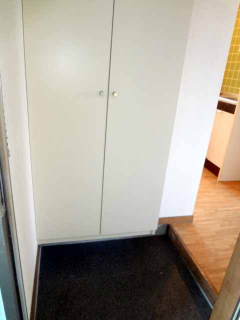 Entrance. Wide shoe box! 