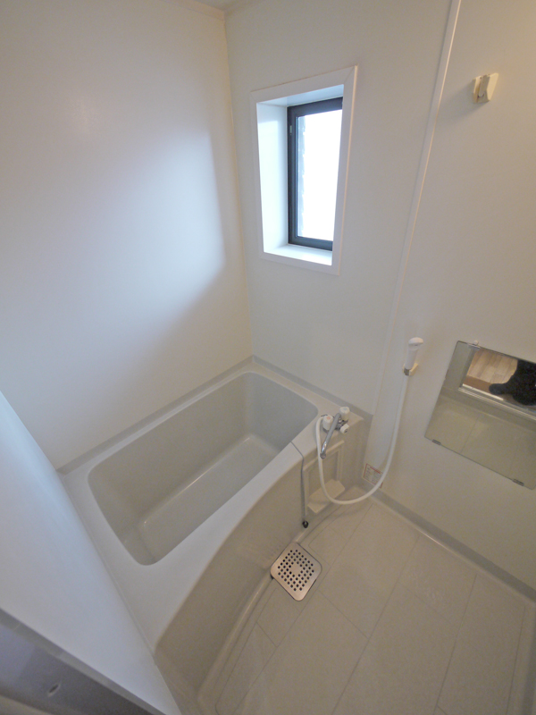 Bath. Window with bus