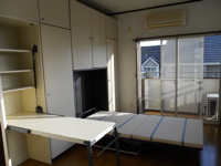 Living and room. Storage furniture ・ Bed