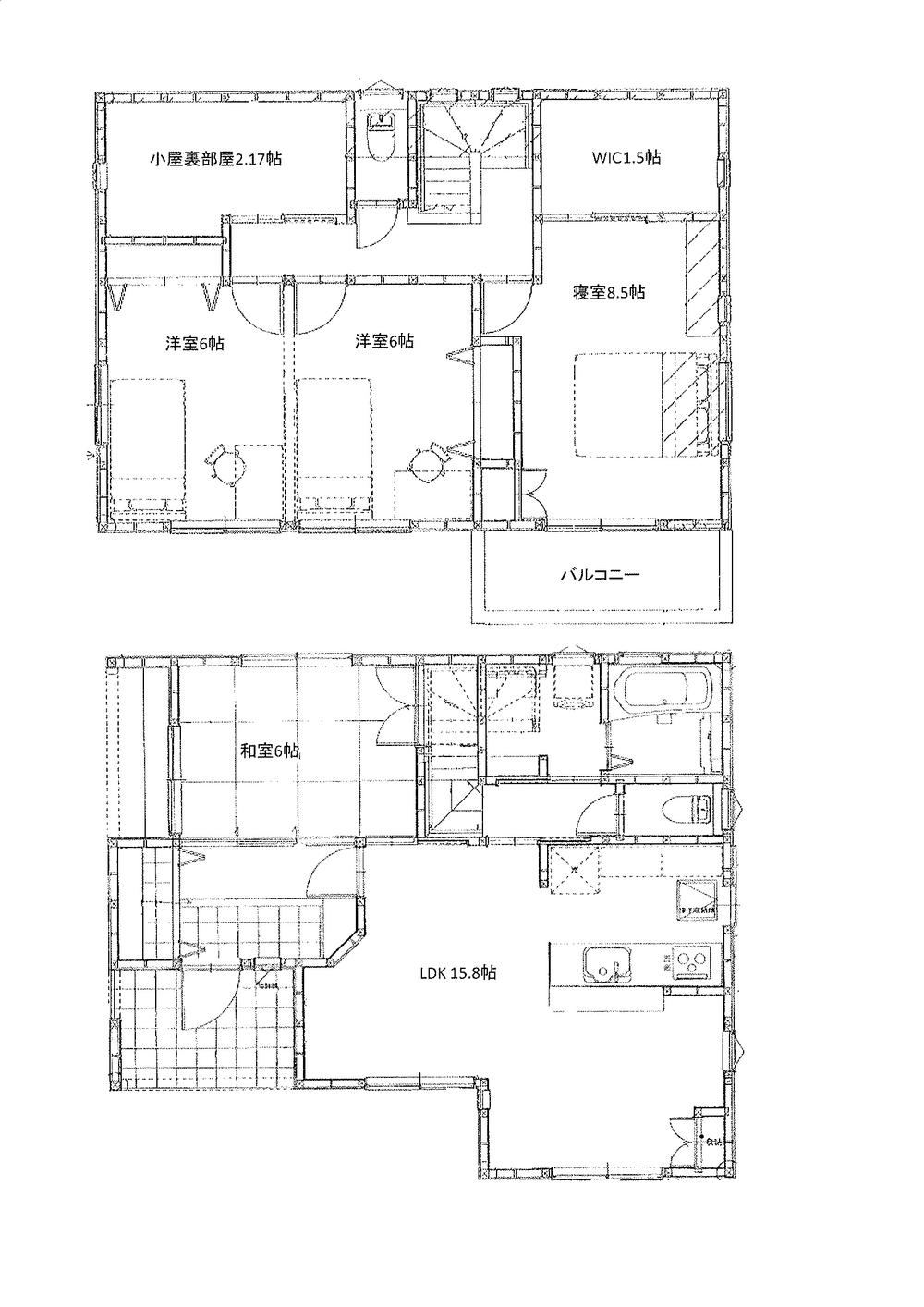 Floor plan. 25,170,000 yen, 4LDK, Land area 147.89 sq m , Building area 107.28 sq m