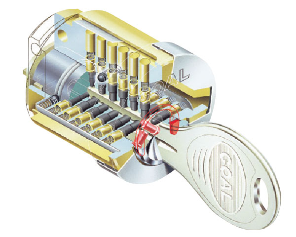 Security.  [Cylinder lock ・ Dimple key] It has a huge key difference, Adopt an ultra-security design of the cylinder to prevent any incorrect lock. The key is difficult dimple key is illegal duplication. (Conceptual diagram)