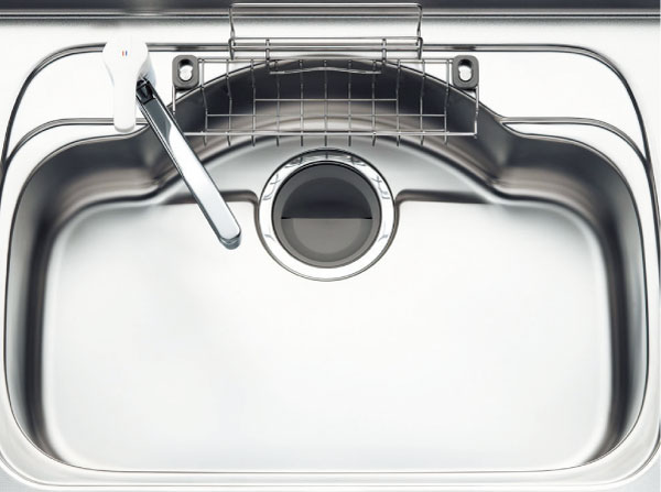 Kitchen.  [Center pocket sink] Provided round the back of the sink, It employs a unique design that is easy to wash and a big pot. There is a step in the drain outlet part, And drainage to smooth also put the pan on top. (Same specifications)