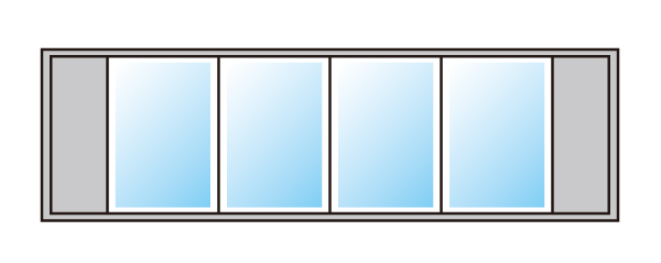 Features of the building.  [Panorama window] living ・ Dining sash adopts a panoramic window that leads to a strikingly open feeling. (Conceptual diagram)