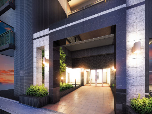 Buildings and facilities. å®¶æ- ã ¨ã,²ã,¹ãƒã «å¿ . floor ・ Finish the wall in granite, In clever space design, It will produce the urban and heavy atmosphere. (Entrance Rendering)