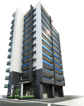 Buildings and facilities. Adopt a corner dwelling unit design of the three-sided opening it can be said that luxury is a collection housing to all mansion. Living the opening plenty of can be secured brings the living landscape of moisture. (Exterior view)