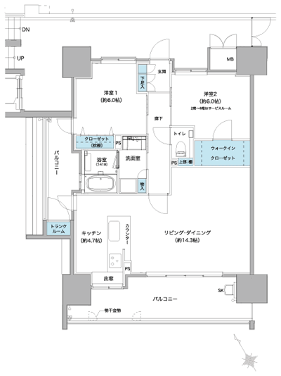 Floor: 2LDK, 1LDK+S(2F ~ 8F), the occupied area: 69.84 sq m, Price: 29,456,000 yen ~ 32,480,000 yen