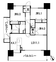 Floor: 3LDK, 2LDK+S(2F ~ 8F), the occupied area: 69.84 sq m, Price: 29,456,000 yen ~ 32,480,000 yen