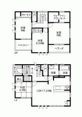 Floor plan. 28.5 million yen, 4LDK, Land area 140.24 sq m , Building area 107.09 sq m
