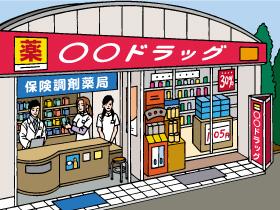 Drug store. 879m to Happy drag giraffe Hall