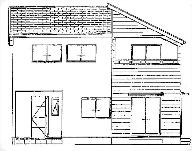 Rendering (appearance). South side elevational view
