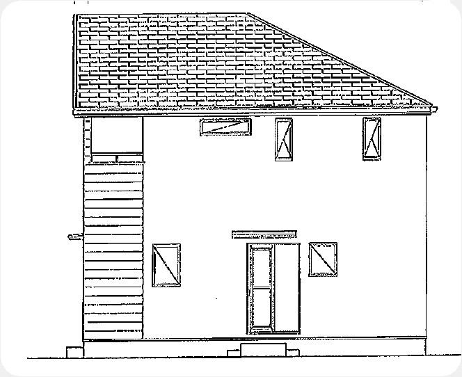 Rendering (appearance). East side elevational view