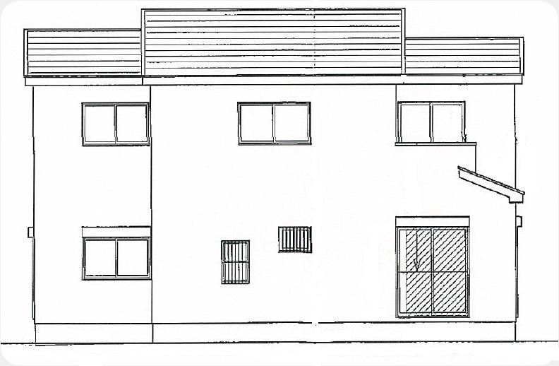Rendering (appearance). West side elevational view