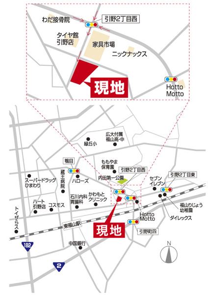 Local guide map. ※ Near the guide map