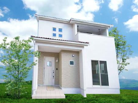 Local appearance photo. No. 2 Location: residence of Mrs. feelings / Planting is CG synthesis [Next-generation energy-saving specifications] 