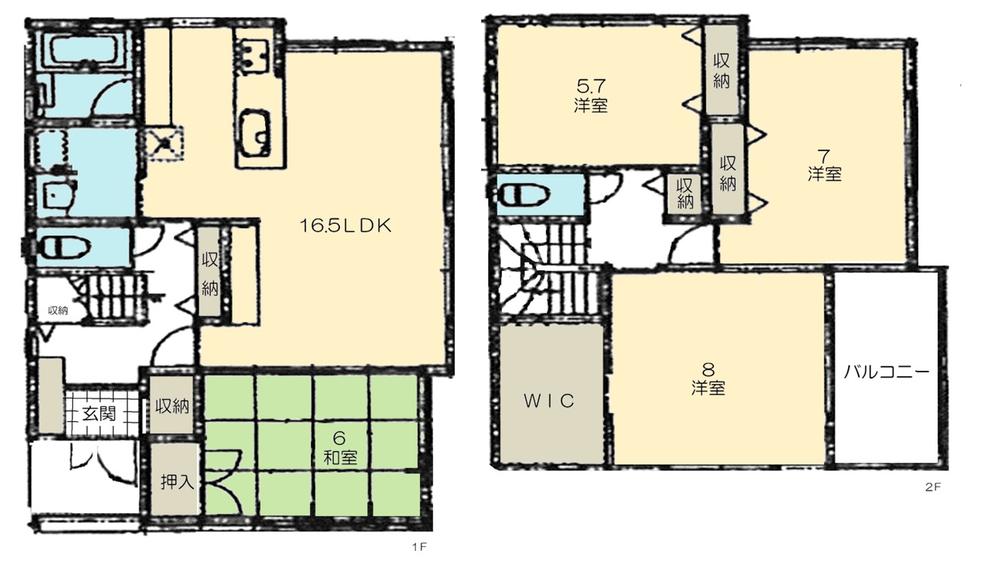 Floor plan. 24,900,000 yen, 4LDK, Land area 132.59 sq m , Building area 106.57 sq m