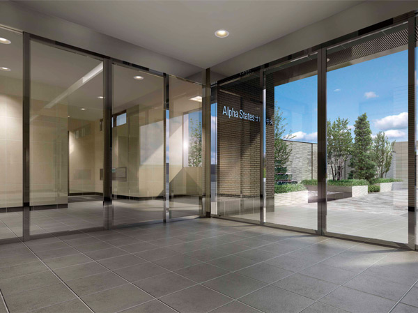 Shared facilities. Entrance Rendering