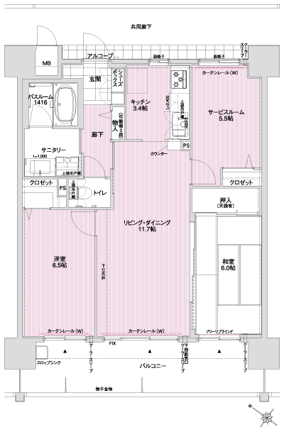 Floor: 2LDK + S, the occupied area: 72.15 sq m, Price: 24,861,200 yen ・ 25,177,200 yen
