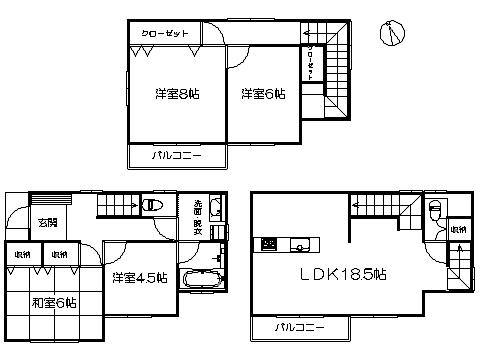Floor plan. 26,980,000 yen, 4LDK, Land area 119.02 sq m , Building area 108.45 sq m ※ Floor plan current state priority