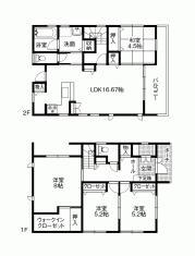 Floor plan. 29,800,000 yen, 4LDK, Land area 121.24 sq m , Building area 108.89 sq m
