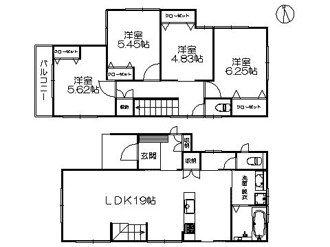 Floor plan. 23.5 million yen, 4LDK, Land area 94.61 sq m , Building area 96.39 sq m ※ Floor Plan current state priority