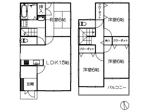 Floor plan. 18,800,000 yen, 4LDK, Land area 121.4 sq m , Building area 93.96 sq m ※ Floor Plan current state priority