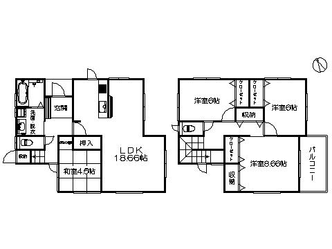 Floor plan. 28,100,000 yen, 4LDK, Land area 150.1 sq m , Building area 109.28 sq m ※ Floor plan current state priority