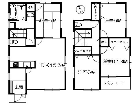 Floor plan. 18,800,000 yen, 4LDK, Land area 120.84 sq m , Building area 95.37 sq m   ※ Floor Plan current state priority