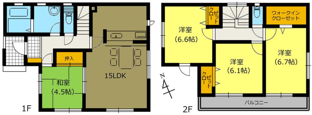 Floor plan. 24,900,000 yen, 4LDK, Land area 122.12 sq m , Building area 94.83 sq m