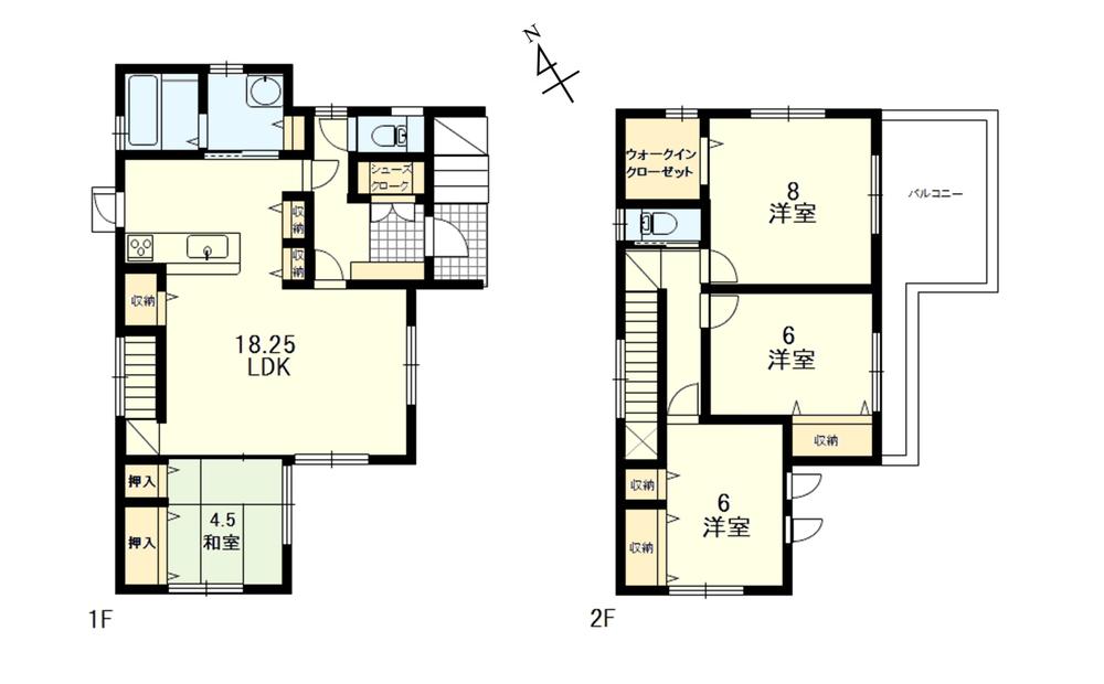 Floor plan. 25,800,000 yen, 4LDK, Land area 172.12 sq m , Building area 110.12 sq m