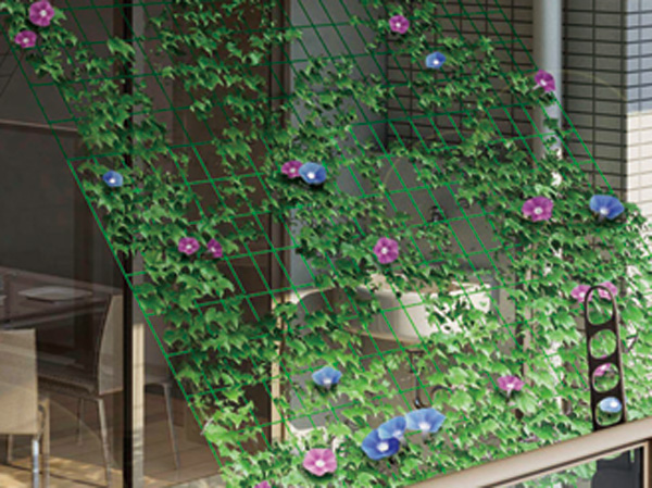 balcony ・ terrace ・ Private garden.  [Greening measures on the wall of the balcony] So that it can be a green wall on the main balcony, It was provided with a hook mounting bracket on the wall.  ※ If there is a refuge instruments There is a limit to the mounting position.  ※ Hook for greening Please purchase in the hardware store, etc..  ※ Evacuation passage by the Fire Service Act is, You will need to ensure a more effective width 600mm. (Image photo)