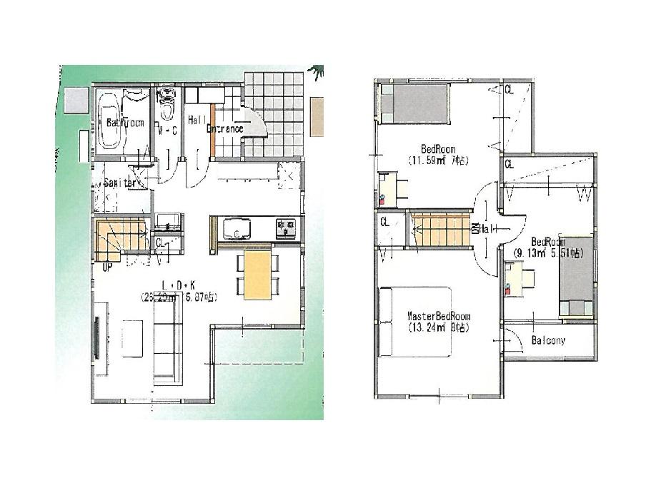 Floor plan. 27.5 million yen, 3LDK, Land area 170.01 sq m , Building area 81.98 sq m floor plan is 3LDK.  We have put together a waste of no compact. 